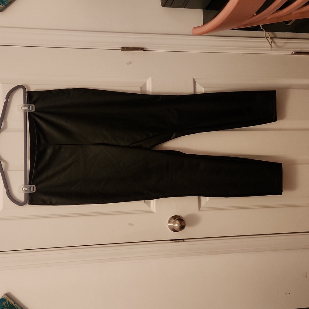 Faux leather leggings size large